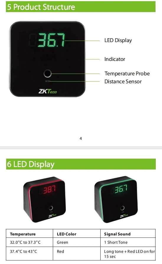 Fingerprint Access Control System with Body Temperature Scanner (FA210+TDM01)