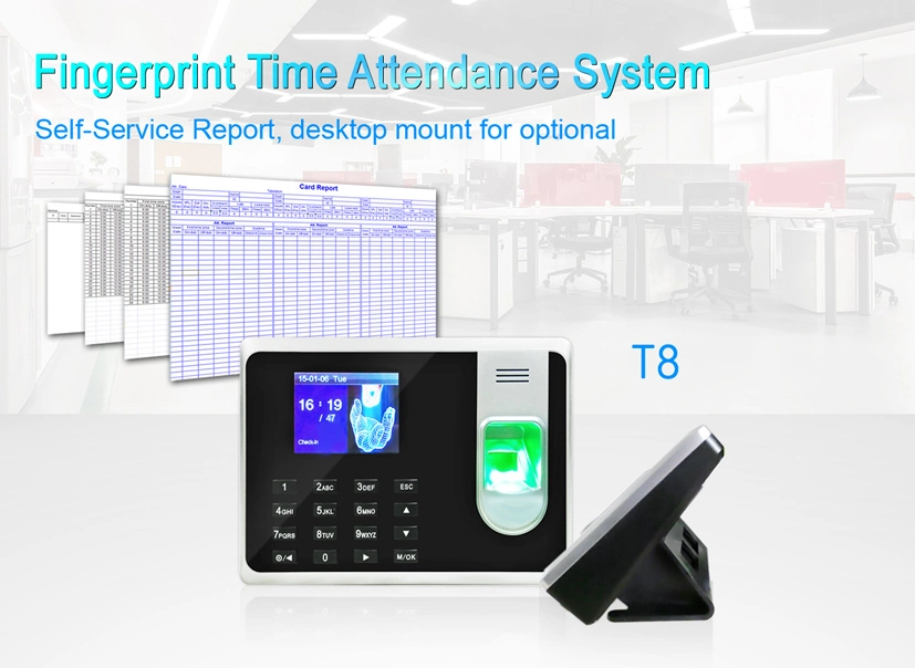 Cheap Price Simple Fingerprint Attendance Machine with USB Port and TCP/IP