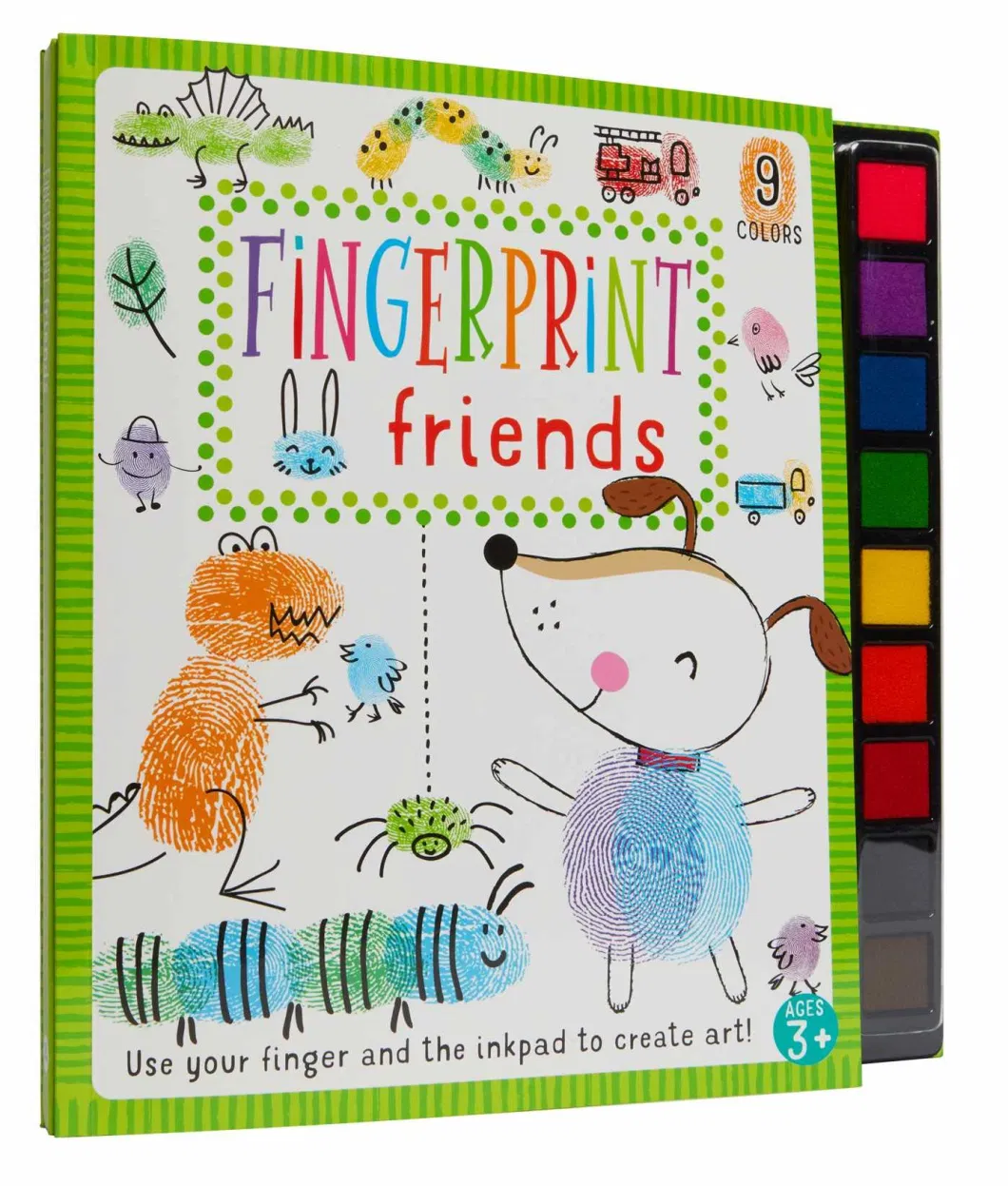 Factory Custom Children Art Painting Books Kids Paperback Fingerprint Book with Ink Pad