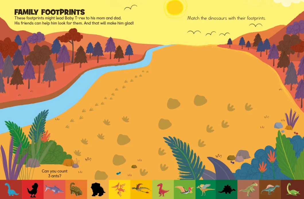 Coloring Children Fingerprint Activity Book About Dinosaur Learning