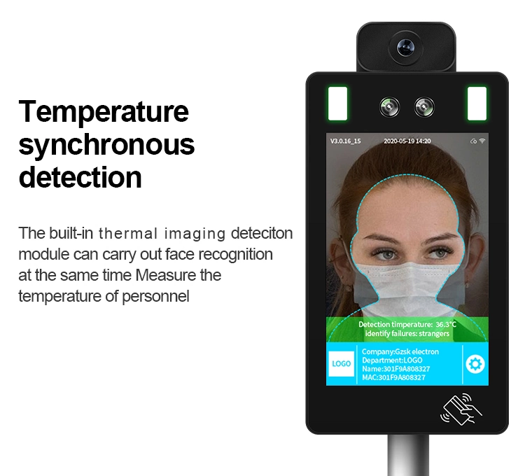 Auto Detect Thermal Imaging Face Recognition Online/Offline Temperature Detection