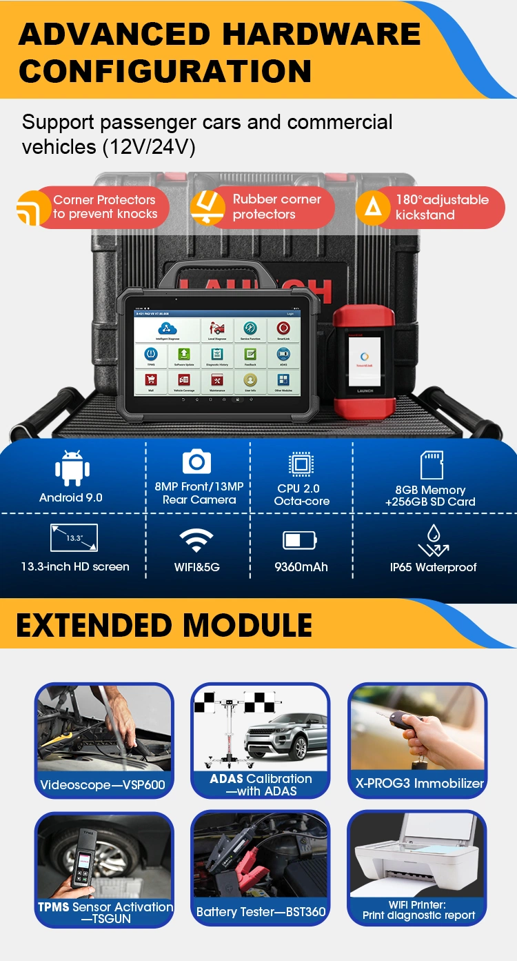 Original OBD2 Launch X431 Pad VII X-431 Pad 7 X 431 Pad7 ECU Coding Automotive Diagnostic Scan Machine Escaner Auto Smart Car Scanner Tool