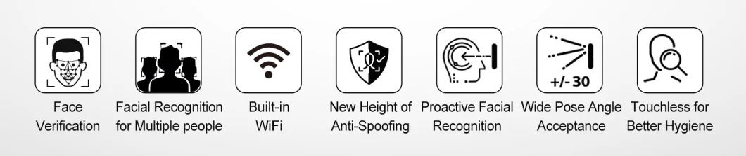 Touch-Screen Visible Light Facial Recognition Device with IP65