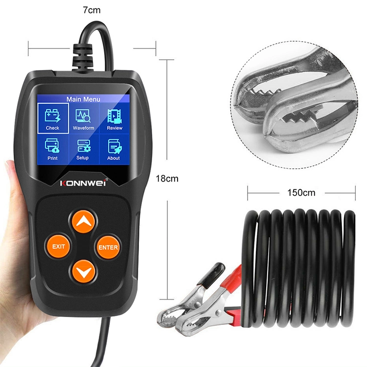 12V Automotive Battery Load Tester/Fault Detector Diagnostic Monitor Smart OBD 2 Scanner Car Battery Tester Konnwei Kw600