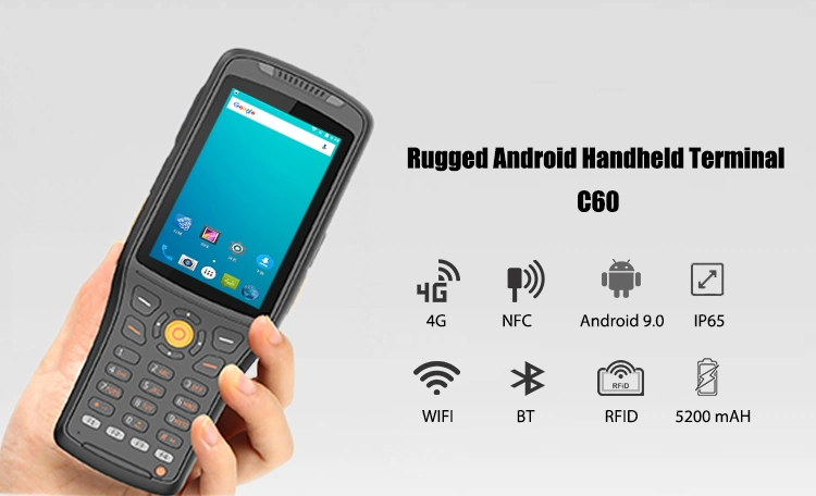 Handheld Speaker Built-in Microphone Laser Scanner Android PDA (C60)