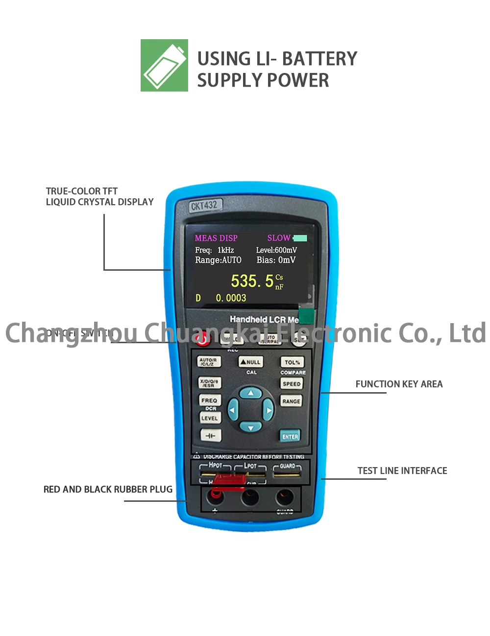 Ckt431 Handheld Lcr Meter Rlc Bridge Component Measuring Instrument