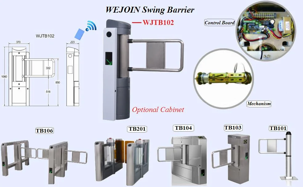 Swing Turnstiles Facial Recognition Access Control Turnstile Gate