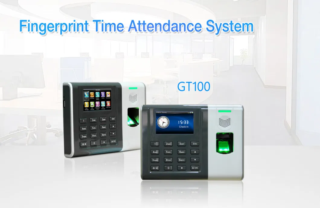 (GT-100) Biometric Fingerprint Time Clock Recorder Time Attendance Machine