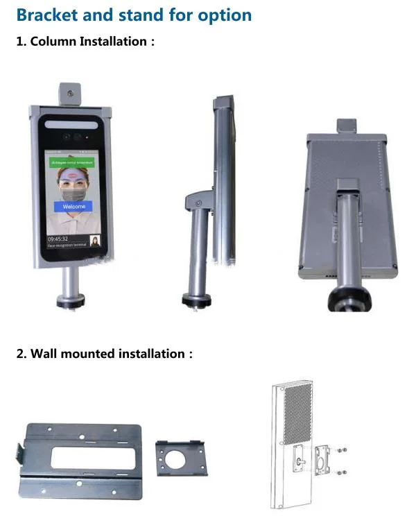 7 Inch Facial Recognition with Temperature Measuring Access Control Temperature Detection