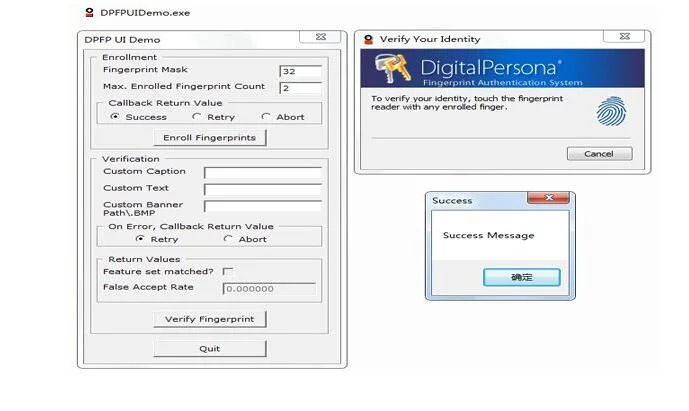 Original Portable Digital Persona Uru4500 USB Biometric Fingerprint Reader Scanner