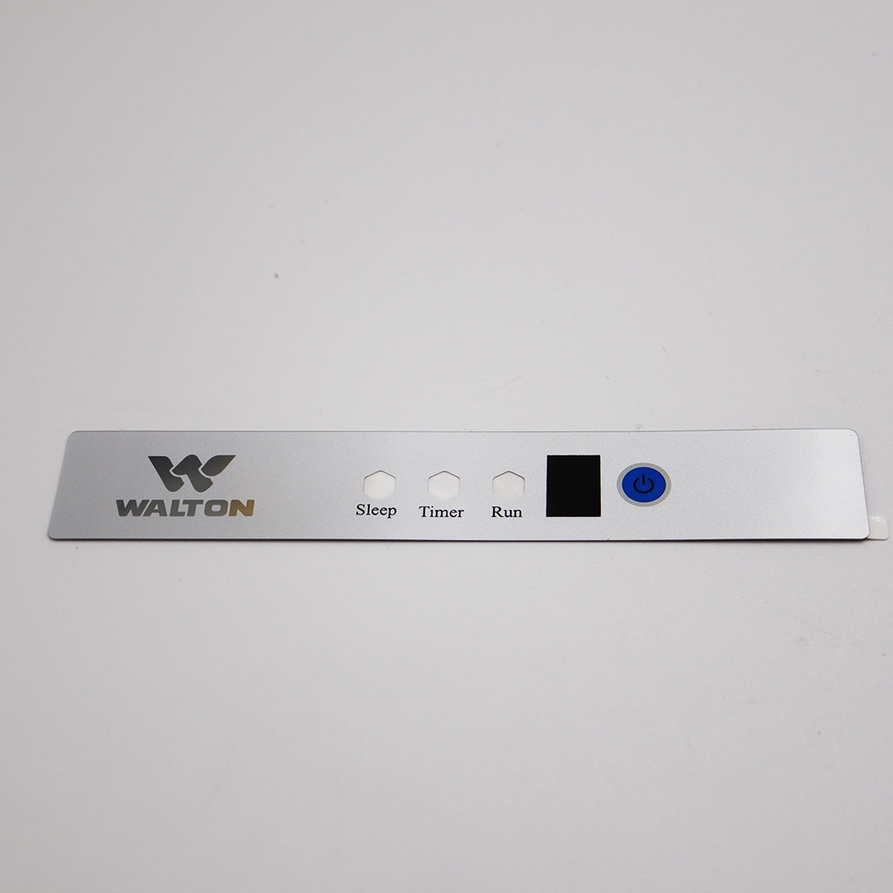 Customized Design Reverse Printing Black Acrylic Faceplate with White Text