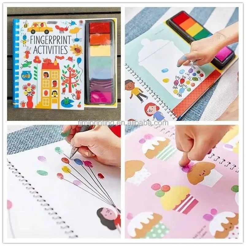 Children Coloring Book Fingerprint Painting Book for Kids