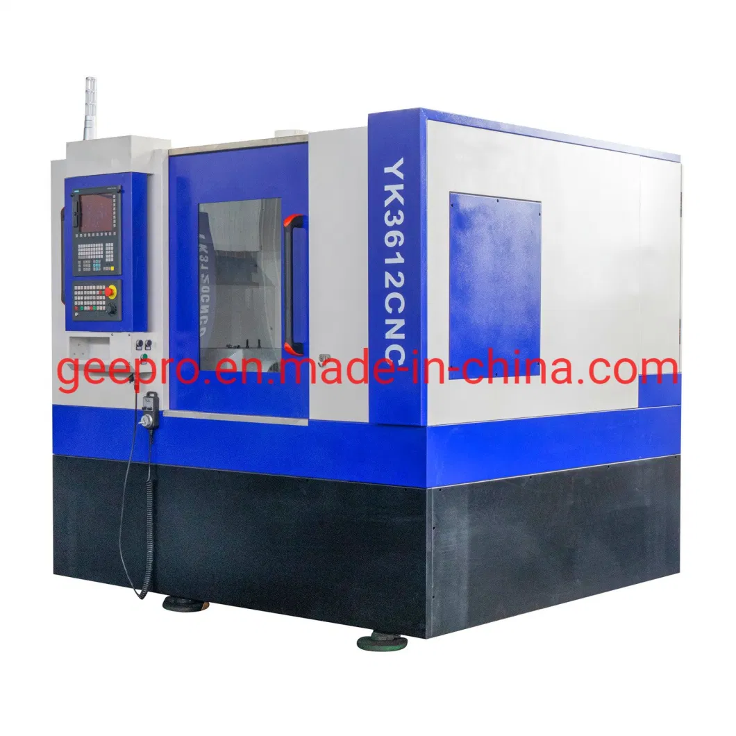 Yk3612 CNC Horizontal Gear Hobbing Machine for Shaft Spline 1-2.5modules Cutting