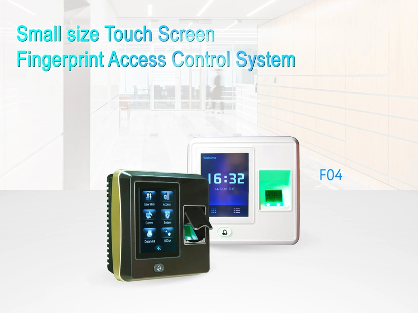 (F04) Web Based Software Touch Screen RFID Card Reader and Biometric Fingerprint Door Access Control Device