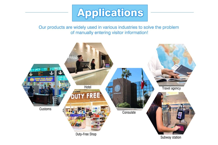 Malaysia Customs Passport Border Crossings RFID Reading Mrz Ocr Passport Scanner (PPR100)