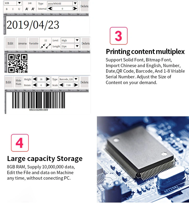 WiFi Connection Qr Code Printer Handheld Inkjet Printer