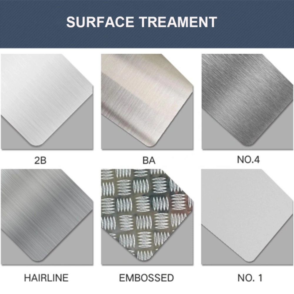 410 430 201 304/304L 316L 310S 904L 321 C276 etc, Surface 2b Ba No. 1 No. 4 Hl 8K Mirror Hairline Anti-Fingerprint Cold Rolled/Hot Rolled Stainless Steel Sheet