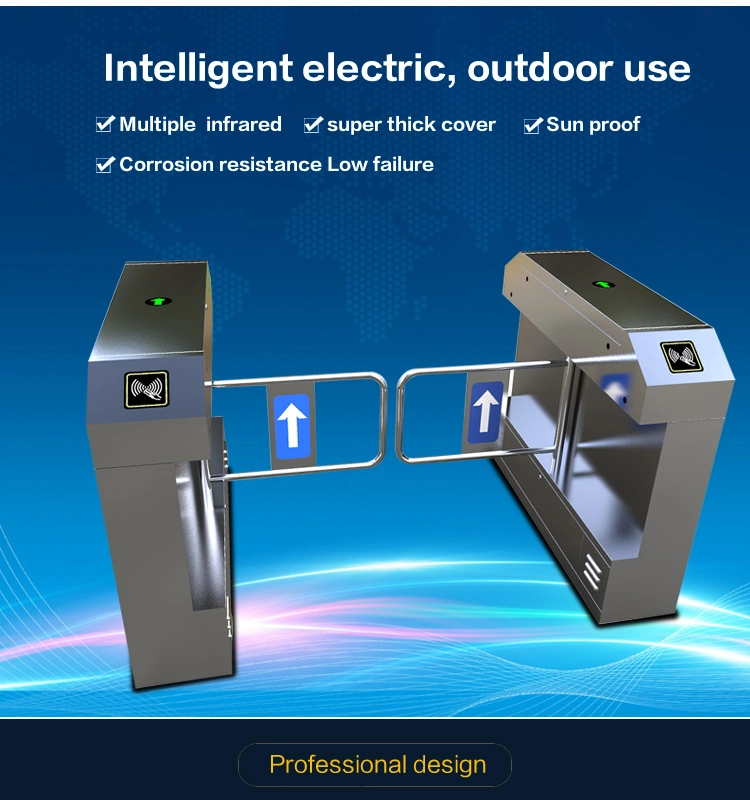 High Speed Facial Recognition Access Control Turnstile Swing Barrier Gate for Office Building