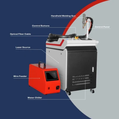 Saldatrice laser a fibra portatile da 1500 W, 2000 W, 1000 W.