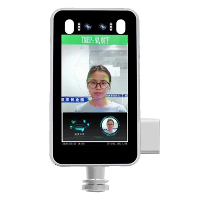 Conveniente riconoscimento facciale da 8&quot; misurazione della temperatura corporea controllo dell&prime;accesso al polso Fotocamera