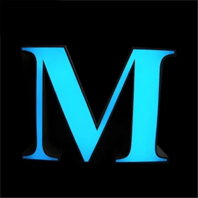 Lettera di segnalazione a LED commerciale con illuminazione frontale 3D e superficie acrilica