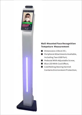 Sistema di riconoscimento facciale termometro LCD da 8 pollici temperatura corporea Riconoscimento dei volti con più lingue