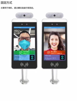 Sistema di riconoscimento facciale termometro LCD da 8 pollici temperatura corporea Riconoscimento dei volti con più lingue
