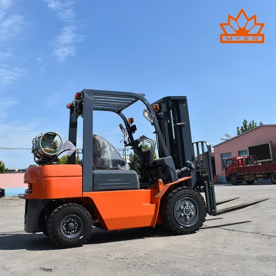 Carrello elevatore a benzina e GPL Mingyu 3t carico