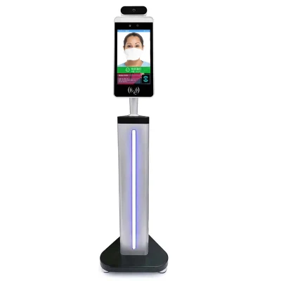 Termometro con riconoscimento facciale con display LCD da 8&quot; controllo accesso terminale Misurazione della temperatura corporea del sistema