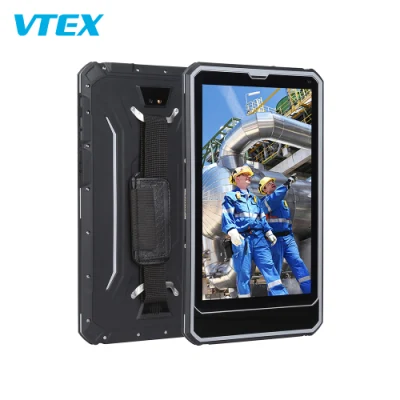 Codice a barre NFC con impronta digitale e linguetta IP68 RFID 4G da 8 pollici a basso costo Scansione GPS Android PC Rugged Tablet Android Industrial