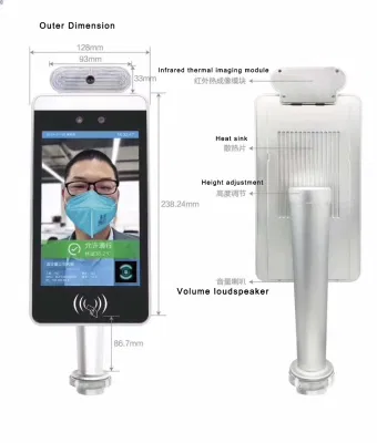 Nuovo Android Dynamic 10000 Face Capacity WiFi Facial Recognition Dynamic Riconoscimento facciale e sistema di controllo dell&prime;accesso con telecamera dinamica ampia Binoculare