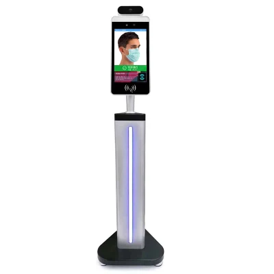 Termometro con riconoscimento facciale con display LCD da 8&quot; controllo accesso terminale Misurazione della temperatura corporea del sistema