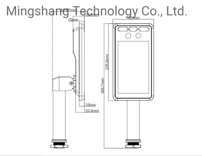 Macchina utensile tutta compresa infrarossa di controllo di accesso di riconoscimento di fronte di misura di temperatura del corpo umano