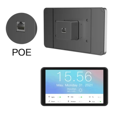 Tablet Smart Home Automation con display Android touch screen a parete Montare il supporto a parete per tablet PoE da pannello con il tablet Power Android PC personalizzato