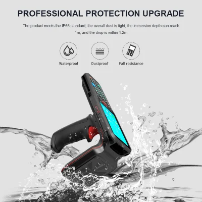 Lettore lettore lettore lettore RFID scanner portatile per codici a barre Android 10.0con schermo da 4 pollici