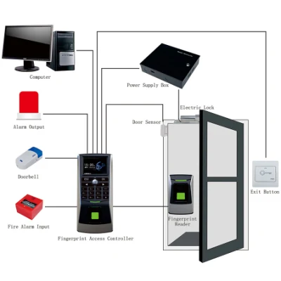 Sistema di controllo degli accessi per riconoscimento facciale biometrico tempo di impronte digitali con luce visibile Orologio macchina di presenza dipendente