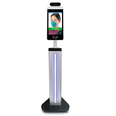 Termometro con riconoscimento facciale con display LCD da 8&quot; controllo accesso terminale Misurazione della temperatura corporea del sistema