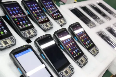 Prezzo di fabbrica terminale portatile lettore biometrico di impronte digitali Android con Scanner per codici a barre