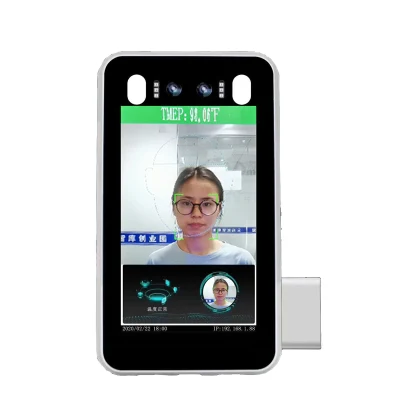 Conveniente riconoscimento facciale da 8&quot; misurazione della temperatura corporea controllo dell&prime;accesso al polso Fotocamera