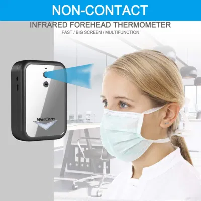 Precisione per uso medico Mini senza contatto con rilevamento della temperatura a parete digitale Pistola per termometro frontale per adulti