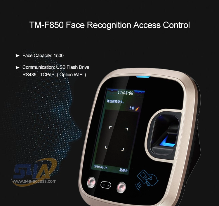 Face Fingerprint Time Attendance Access Control for Company Office School