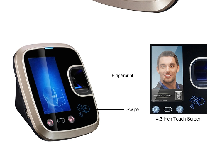 Face Fingerprint Time Attendance Access Control for Company Office School