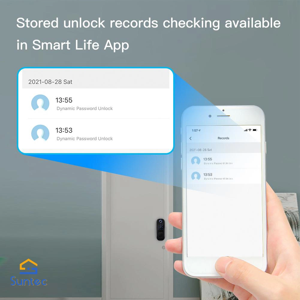 Handle Smart Door Lock Electrical Fingerprint Waterproof Digital Lock