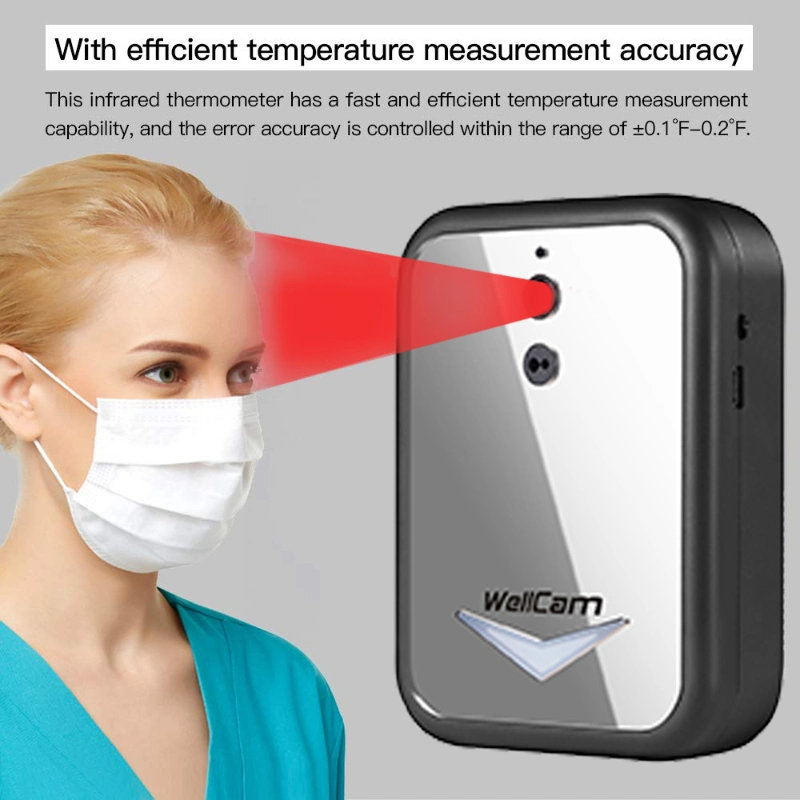 Medical Grade Accuracy Mini Non-Contact Wall Mounted Temperature Detection Digital Forehead Thermometer Gun for Adults
