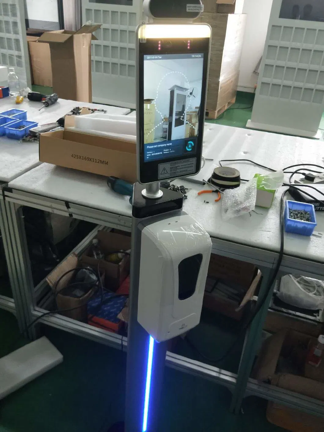 Infrared Digital Temperature Measurement LCD Time Attendance System with Face Recognition
