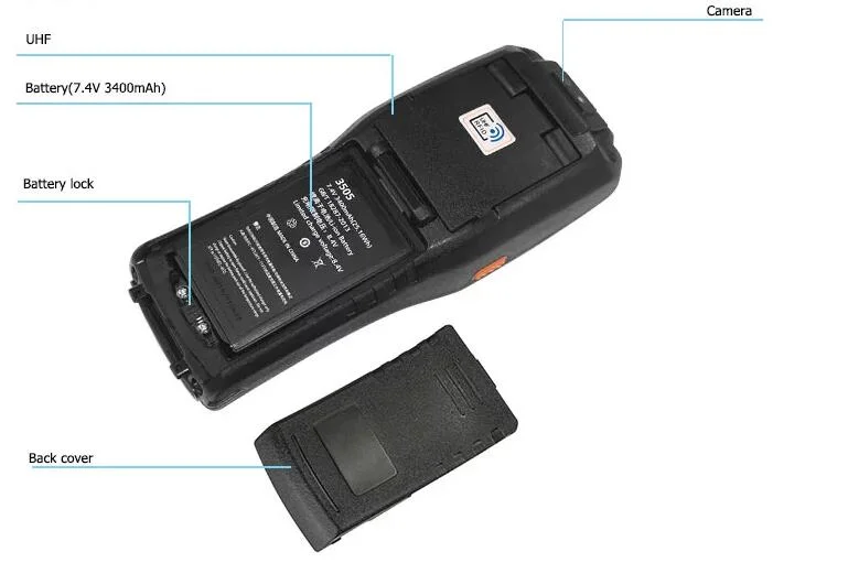 IP65 4G Android PDA Long Range 3 Meters Handheld UHF RFID Reader