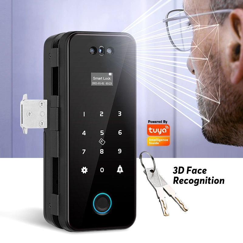 3D Facial Recognition Office Electronic Smart Fingerprint Lock for Sliding Door
