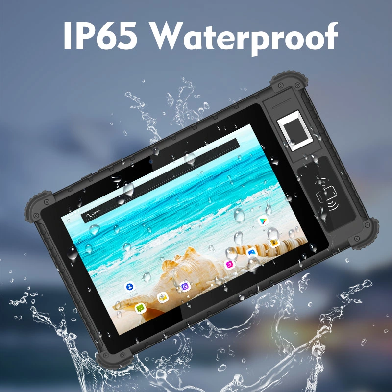 Utab R817 OEM ODM Industrial Rugged Tablet 8 Inch Android 10 IP65 32GB ROM with NFC Biometric Fingerprint Scanner &amp; Collection RFID Reader Option