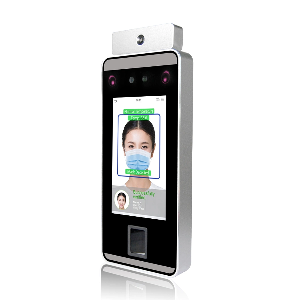 Temperature Detection and Masked Detection Door Access Control Device with Face Fingerprint Palm ID Card Recognition