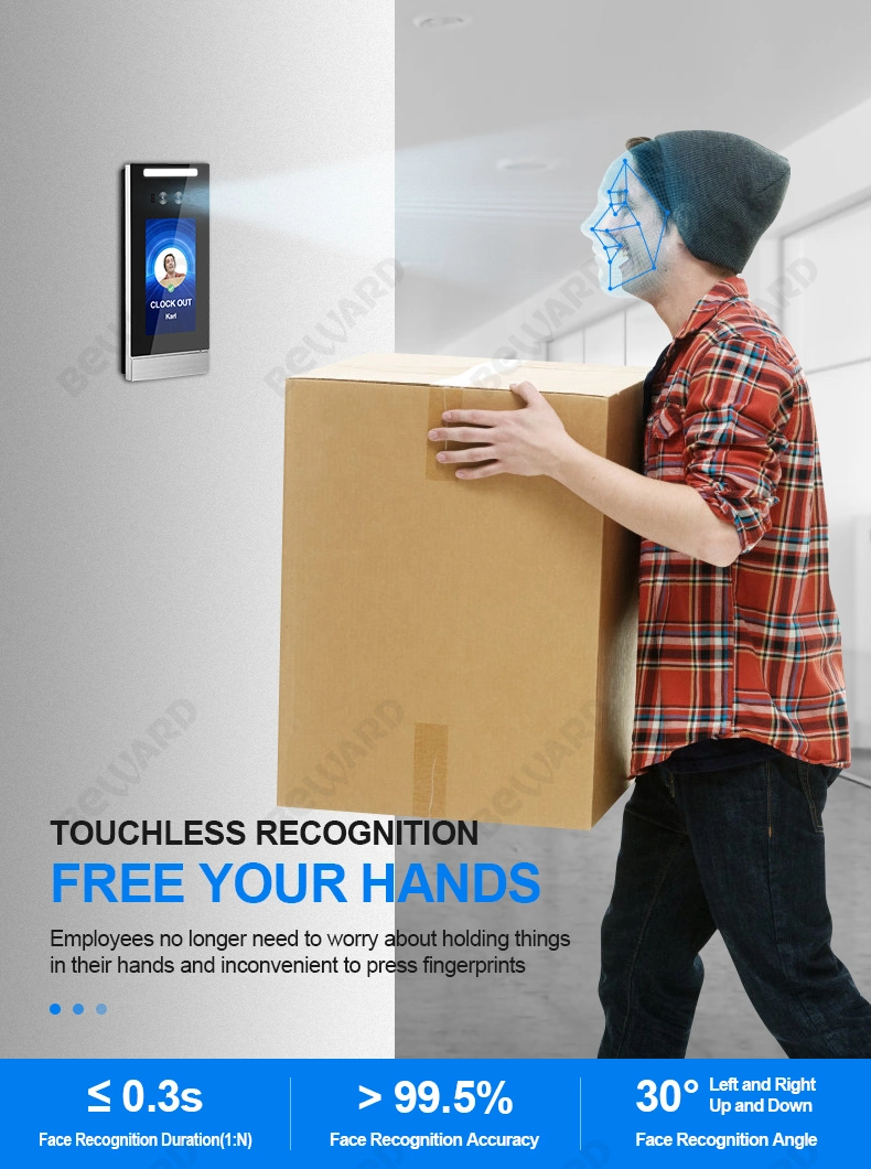 16 to 24 Floors Elevator Access Control Biometric Facial Recognition Machine